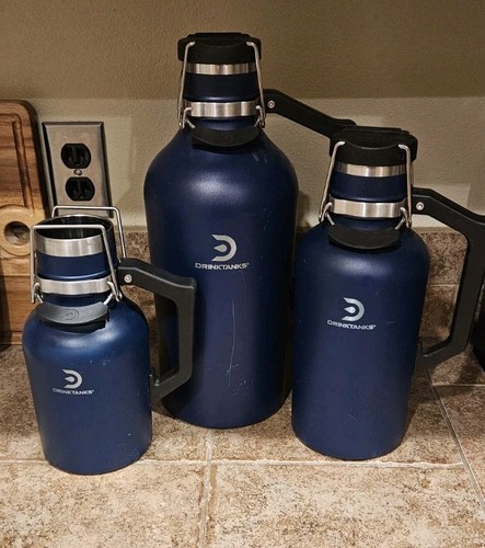 Drinktanks 128oz, 64oz, And 32oz Stainless Steel Craft Insulated Growler In Blue