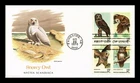 US COVER OWLS WILDLIFE CONSERVATION FDC SETENANT SNOWY OWL FLEETWOOD