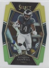 2021 Select Premier Level Green & Yellow Prizm Die-Cut Kenneth Gainwell #181 2y0