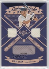 2019 Panini Leather & Lumber and Triple Relics Blue Chris Shaw #LLT-CH 4at