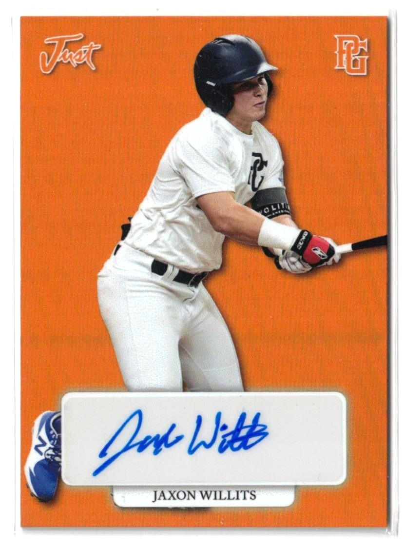 2022 Leaf Perfect Game Just ORANGE AUTO Jaxon Willits! Oklahoma! Autograph /9