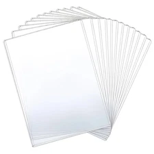 8 1/2" x 11" Rigid Print Protectors Clear Hard Plastic Document & Photo Sleeves
