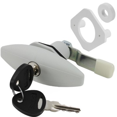 STS Push Lock Klappenschloss Ellipse groß Serviceklappe Caravan Wohnmobil bianco