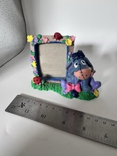 Disney Winnie the Pooh Eyeore Picture Frame With Lady Bugs 7cm X 5cm Ceramic