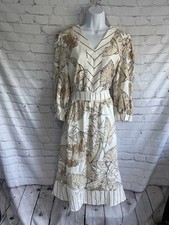 TIA Palm Print Midi Maxi Dress Retro Boho Size 12 Summer