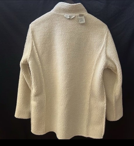 LL Bean Women’s Faux Suede Shearling Fleece Jacket Small - Picture 8 of 8
