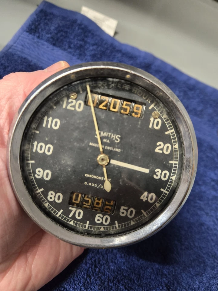 Vintage Smiths Chronometric S.433/3 Speedometer - Image 2 of 4