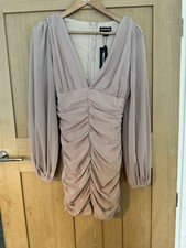 PRETTYLITTLETHING Women's Ruched Detailing Mini Dress Size 10 RRP £32