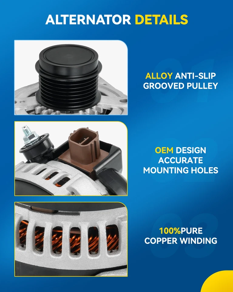 Alternador 12V 90A para Kia Rio5 2010 2011 compatible con Hyundai Accent A11452 2010 2011 Foto 3 de 4