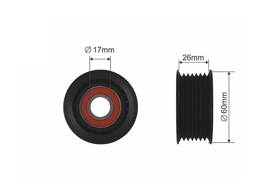 DEFLECTIONGUIDE PULLEY VRIBBED BELT RNK-SU-007 FOR SUZUKI GRAND/VITARA/II 1.9L - Image 3