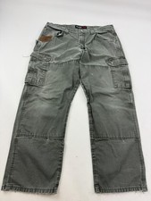 Wrangler RIGGS Cargo Pants Mens 38x30 Gray Relaxed Fit Work Utility Workwear