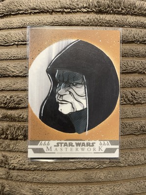 2024 Topps Star Wars Masterwork Darth Sidious Palpatine 1/1 Artist Sketch Medina