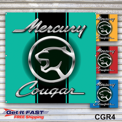 #ad #ad Mercury Cougar Banner Sign Wall Art $74.97
