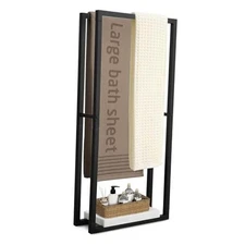  42" H Bathroom Free Standing Towel Rack, Freestanding 42" H (Equal-height)