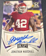 Leaf 2021 Draft Autographs Rookie Auto Jonathan Marshall #BA-JM2 Arkansas