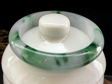 Certified Natural Grade AAA Ice Burmese Green Jade jadeite bracelet bangle 55MM