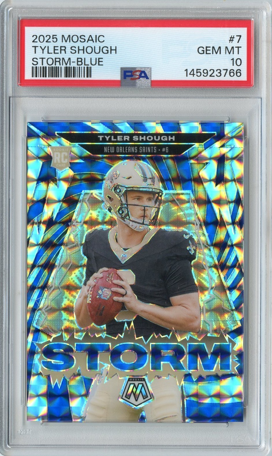Tyler Shough Panini Mosaic Storm #7 Blue