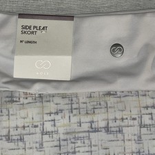 NWT-Calia Golf Women s 14 Side Pleat Skort cross Thatch Cool Size L MSRP 74