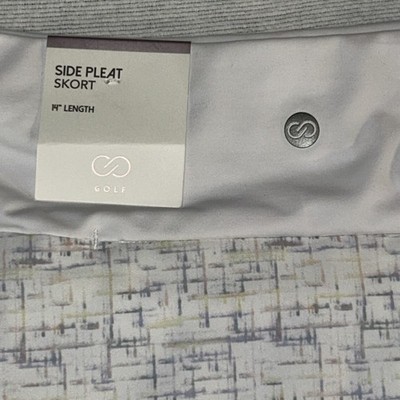 NWT-Calia Golf Women s 14  Side Pleat Skort  cross Thatch Cool  Size L MSRP$74