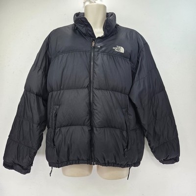 North Face Steppjacke schwarz Herren Größe L Gänsedaunen mit Kapuze