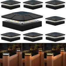 6/8/10Pack Solar Post Cap Light For 4x4 Outdoor Waterproof LED Deck Fence Light