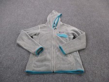 Patagonia Jacket Womens M Gray Fuzzy Fleece Full Zip Hoody Hiking Camping 25430