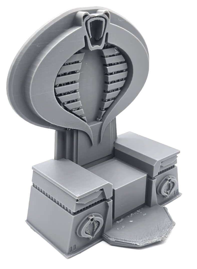 Cobra Throne Chair  Gijoe Diorama Sci-Fi 1:12 Scale for 6 inch Figure Gray