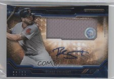 2015 Topps Strata Clearly Authentic Relics Blue 2/99 Blake Swihart Auto 3l4