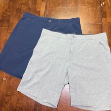 2 lot of Johnston  Murphy XC4 Performance Golf Shorts Men 36 Blue Gray Stretch