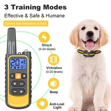 3000 FT Dog Training US Collar Rechargeable Remote Shock PET Waterproof Trainer