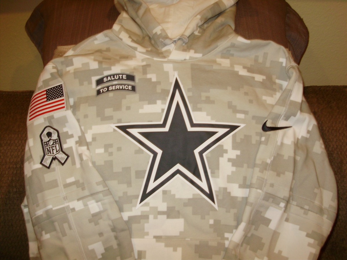 NFL Nike Dallas Cowboys Camouflage Salute Military Hoodie