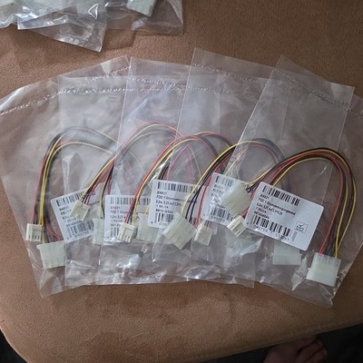 5er Set FDD Y-Stromversorgungskabel EK521 0,2 m 4-Pin auf 2x 4-Pin Dell OptiPlex