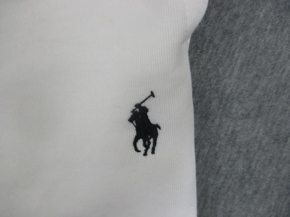 Polo Ralph Lauren Shorts Mens Small White Logo Fleece Drawstring Sweat Lounge - Image 2 of 4