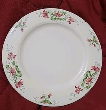 Vintage Homer Laughlin China Seville 8 Inch Plate Pink Flowering Violets