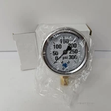 Zenport LPG300 Zen-Tek Glycerin Liquid Filled Pressure Gauge, 300 PSI