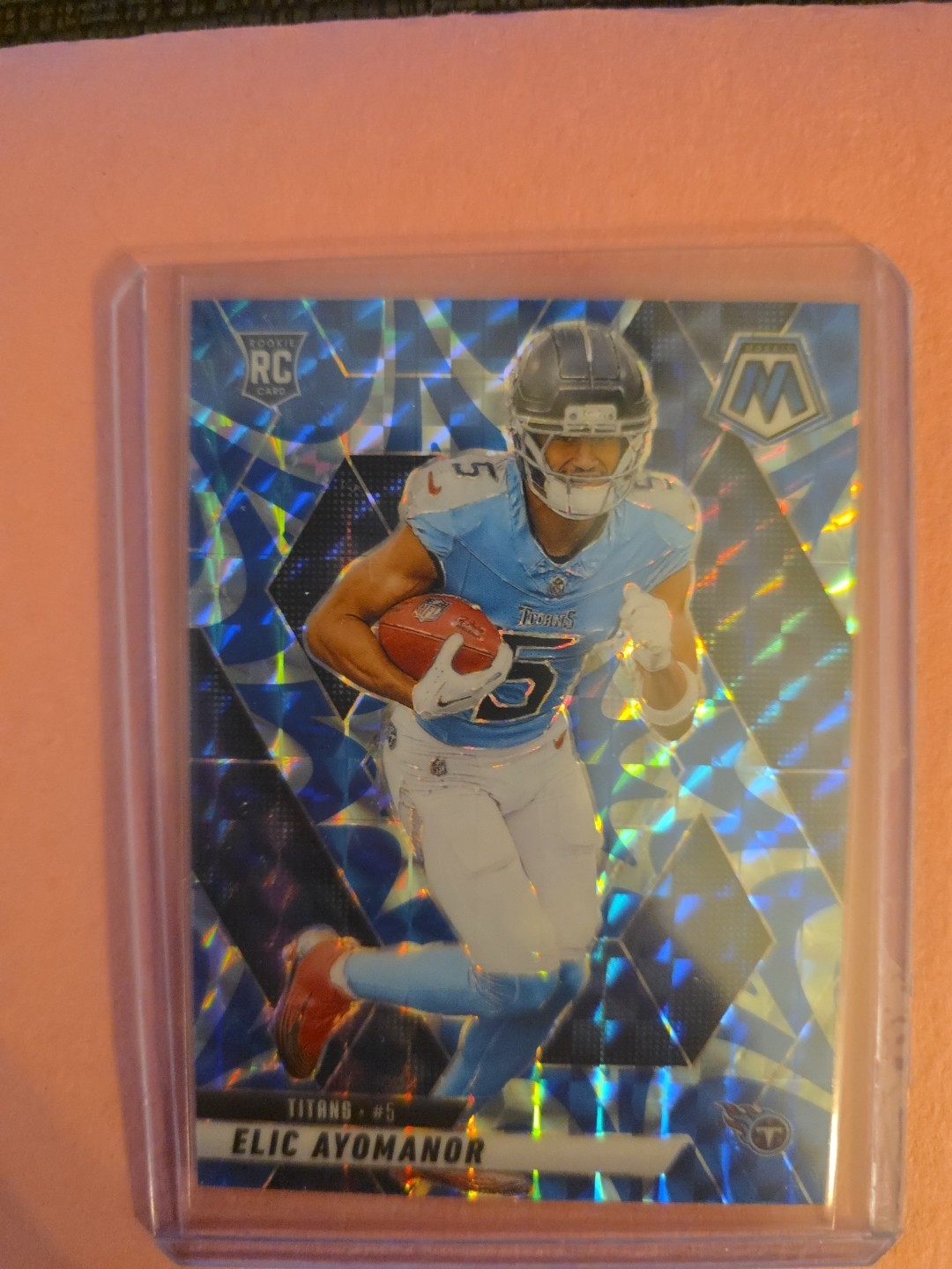 🔵2025 Panini Mosaic - Elic Ayomanor #333 RC Blue Scope Color Match Prizm-Titans