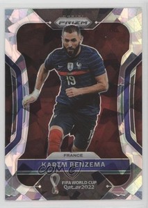 2022 Panini Prizm World Cup Qatar Ice Prizm Karim Benzema #99
