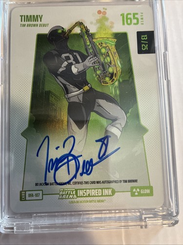 Bo Jackson Battle Arena Update 2024 Timmy BFA-107 Glow Autograph /25