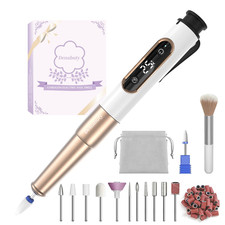 Nail Drill Cordless, Electric Nail File 12 in 1 with LED Display, Nail Drill Mac