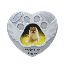 Heart Shape Pet Grave Souvenir Resins Pet Tombstones Pet Memorials Stones