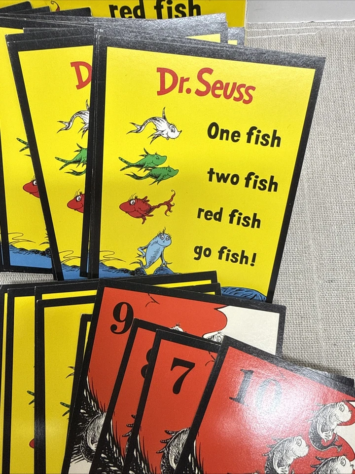 1998 Dr. Seuss - One Fish. Two Fish. Red Fish. Go Fish. Vintage Card Game - Изображение 3 из 4