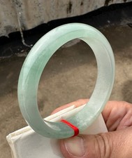 Certified Natural Grade AAA Ice Green Burmese Jade jadeite bracelet bangle 58MM