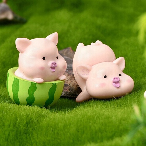 NEW 7X DIY Cute Pig Desktop Decoration Figurine Home Toy Garden Ornament Accesso - Picture 3 of 9