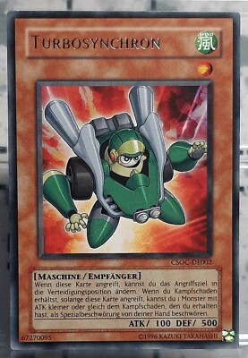 YUGIOH Vintage - Turbosynchron - Rare - CSOC-DE002 - Crossroads of Chaos - DE/NM