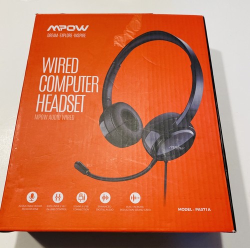 MPOW Wired Computer Headset Noise 