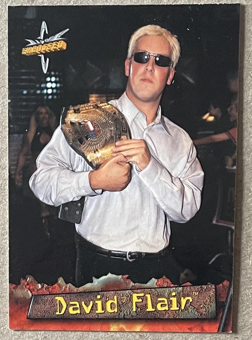 DAVID FLAIR, 1999 TOPPS WCW EMBOSSED CARD, WRESTLING LEGEND !
