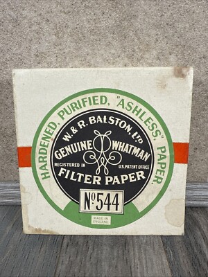 Neu Whatman Filterpapier Nr.544 W.&R. Balston, Ltd. Vintage Brandneu & Versiegelt