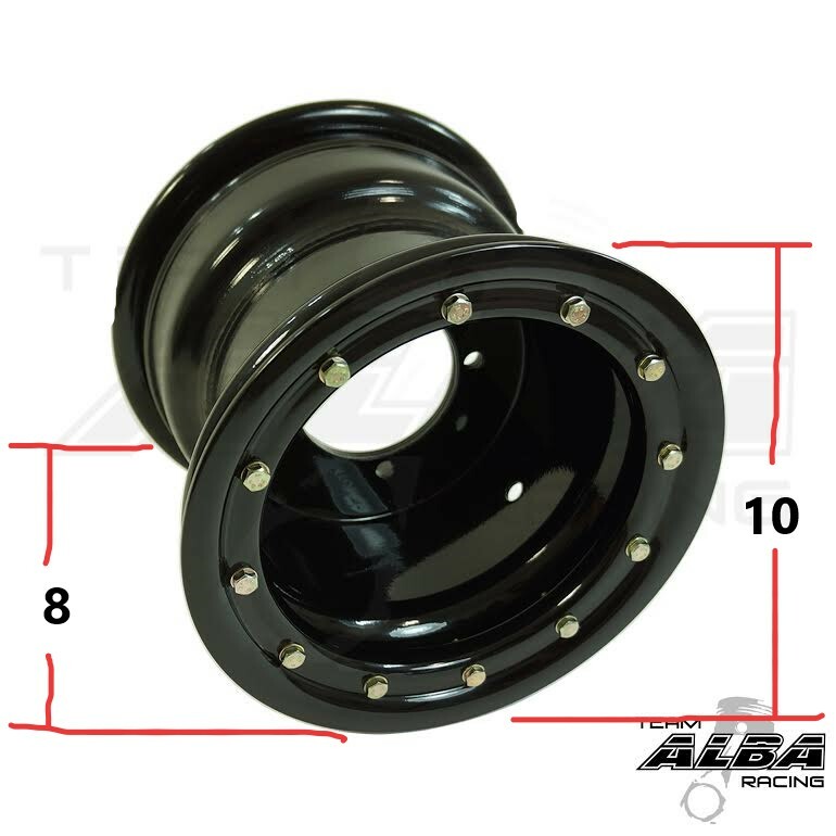 KFX 400 450R Front Rear wheels Beadlock 10x5 10x8 Alba Racing BL 32 | eBay