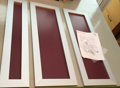 Schubladenfront 3 Stück neue Platten 800 mm Fuscia Glas Akzent DIY Projekt