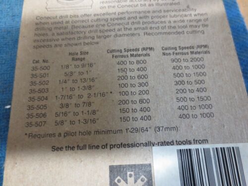 Ideal Conecut High Speed Steel Tapered Drill Bit, 1/4 to 13/16" Step drill - Picture 6 of 7